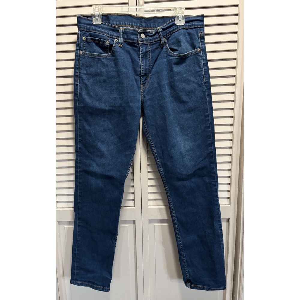 Levis Medium Wash Zip Logo Straight Leg Size‎ 32x30 Mid Rise Cotton